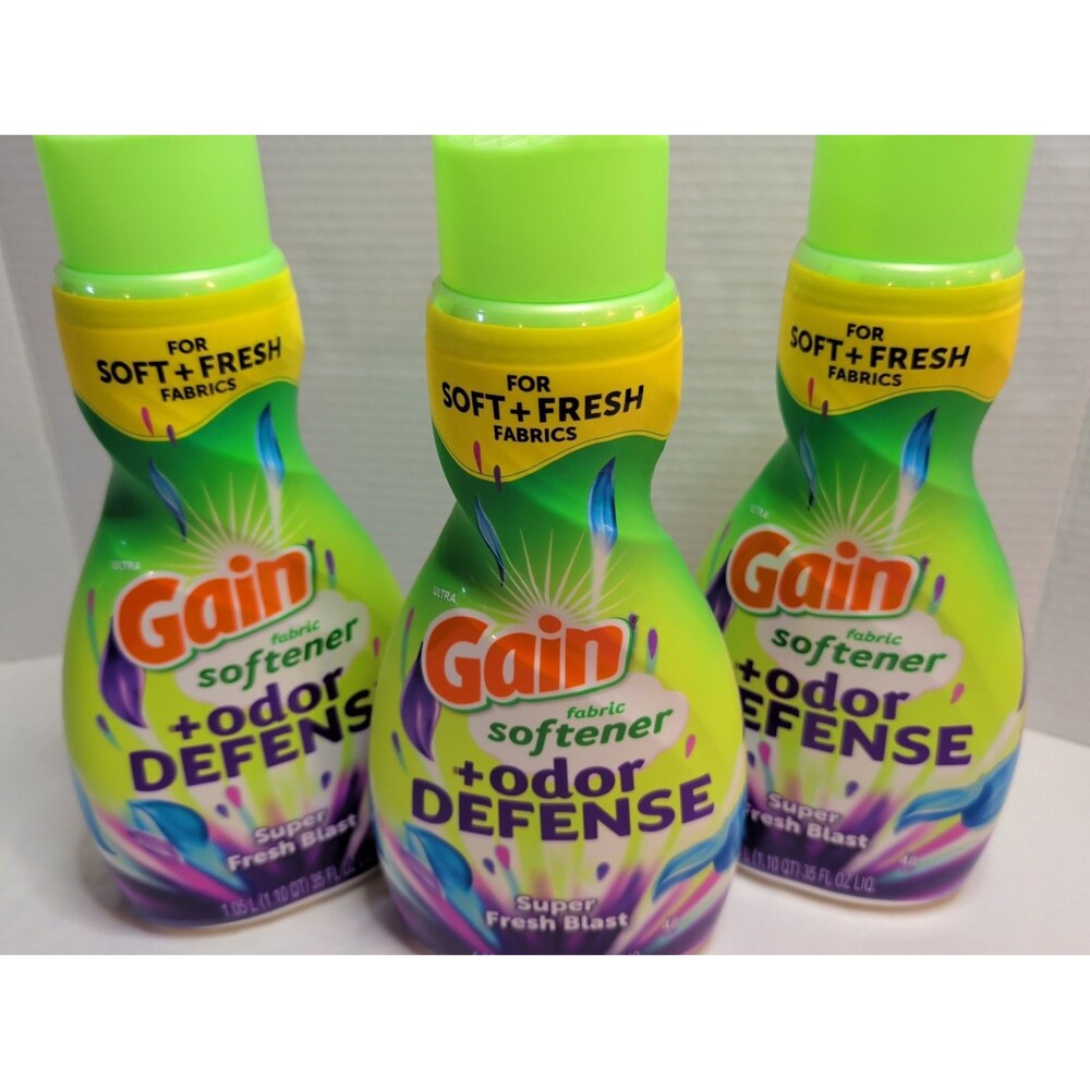 gain fabric softener Odor Defense 48 Loads 35 Fl Oz Super Fresh Blast Lot Of 3